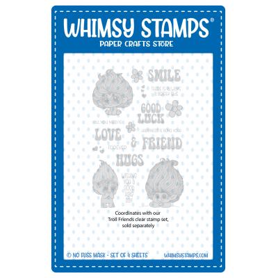 Whimsy Stamps NoFuss Masks - Troll Friends